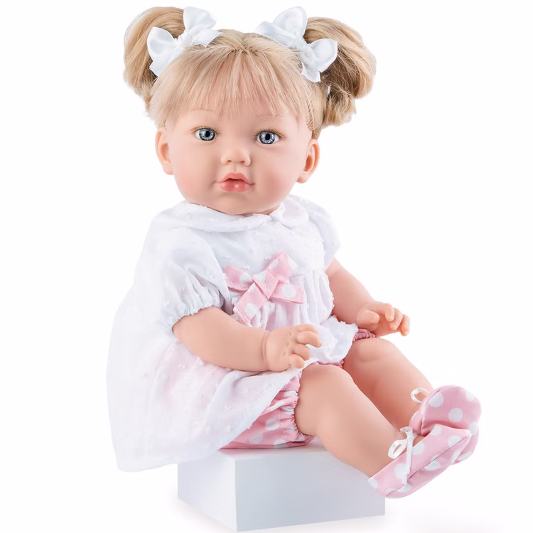 Puppe Lea 45 cm mit Haare & Schlafaugen Weichkörper Spielzeug Spielpuppe mit Bekleidung Mädchen Geschenk Geburtstag Puppe Lea 45 cm mit Haare & Schlafaugen Weichkörper Spielzeug Spielpuppe mit Bekleidung Mädchen Geschenk Geburtstag