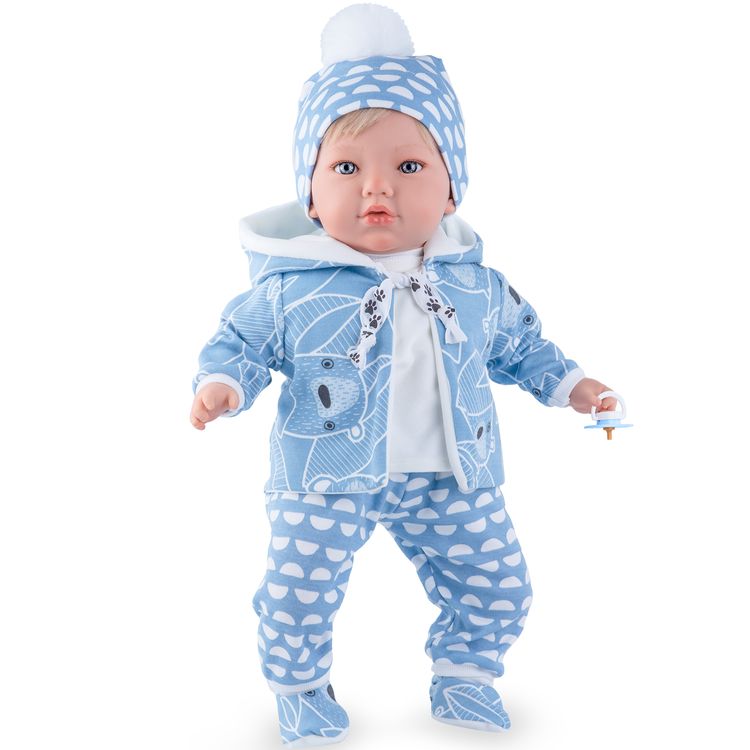 Puppenbekleidung 45 cm blau Eisbär 5-tlg. Set Puppen-Zubehör Puppenbekleidung 45 cm blau Eisbär 5-tlg. Set Puppen-Zubehör Spielzeug SALE Geschenkidee Kleidung Puppe