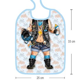 Baby Lätzchen Biker Boy zum Binden 33 x 25 cm Geschenkidee hautfreundlich 1. Geburtstag 