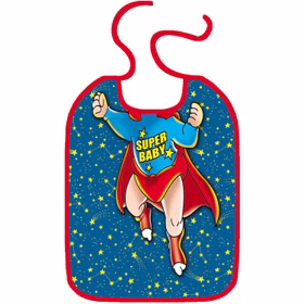 Baby Lätzchen Super Baby zum Binden 33 x 25 cm Geschenkidee hautfreundlich 1. Geburtstag
