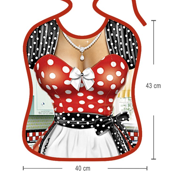 Erwachsenen Latz 43 x 40 cm 50er Jahre Dinner Lady Partygag Geburtstag Geschenk JGA Damen Herren witzige Geschenkidee