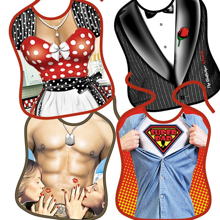 Erwachsenen Latz 43 x 40 cm 50er Jahre Dinner Lady Partygag Geburtstag Geschenk JGA Damen Herren witzige Geschenkidee