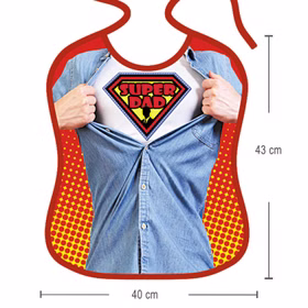 Erwachsenen Latz 43 x 40 cm Super Dad Partygag Geburtstag Geschenk JGA Herren Geschenkidee Vatertag Super-Papa Erwachsenen Latz 43 x 40 cm Super Dad Partygag Geburtstag Geschenk JGA Herren Geschenkidee Vatertag Super-Papa