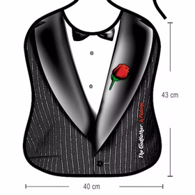 Erwachsenen Latz 43 x 40 cm Godfather Der Pate Partygag Geburtstag Geschenk JGA Herren Geschenkidee