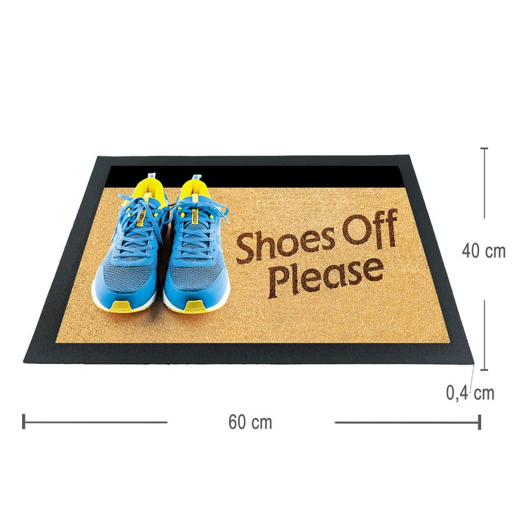 Witzige Fußmatte Schuhe aus 3D-Motiv bunt 60x40x04 cm Haushalt & Wohnen Geschenkidee
