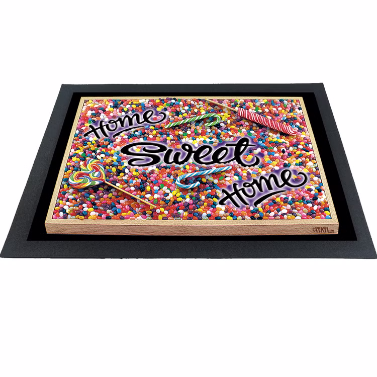 Witzige Fußmatte Candy Home Sweet Home 3D-Motiv bunt 60x40x04 cm Haushalt & Wohnen Geschenkidee Witzige Fußmatte Candy Home Sweet Home 3D-Motiv bunt 60x40x04 cm Haushalt & Wohnen Geschenkidee