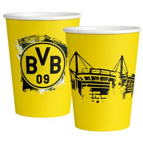 BVB Borussia Dortmund Party-Set schwarz-gelb 44-tlg Party-Set Bundesliga Fußball Deko Party-Deko Tisch-Deko