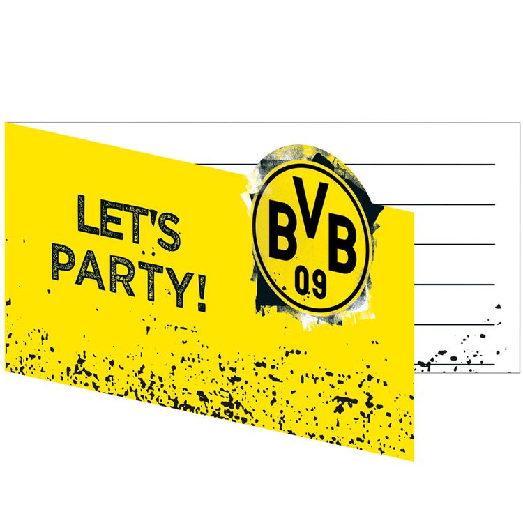 XXL BVB Borussia Dortmund Party-Set schwarz-gelb, 55-tlg. XXL BVB Borussia Dortmund Party-Set schwarz-gelb Fußball 55 Teile Partygeschirr Luftballons Party-Deko Party-Zubehör