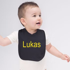 Unisex Baby Lätzchen mit Wunschname personalisiert Geschenk zur Geburt Geschenkidee Kleckerlätzchen Geburtstag SALE 