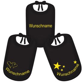 Unisex Baby Lätzchen mit Wunschname personalisiert Geschenk zur Geburt