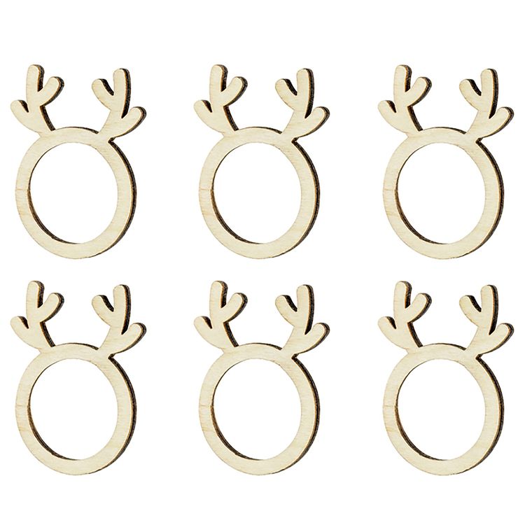 Serviettenringe Weihnachten Holz Tisch Deko Rentier 6 Stück Serviettenringe Weihnachten Holz Tisch Deko Rentier 6 Stück hellbraun Weihnachts-Deko Advent Weihnachtsfeier Serviettenhalter