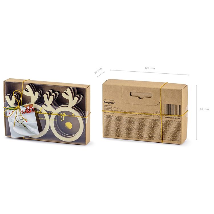 Serviettenringe Weihnachten Holz Tisch Deko Rentier 6 Stück Serviettenringe Weihnachten Holz Tisch Deko Rentier 6 Stück hellbraun Weihnachts-Deko Advent Weihnachtsfeier Serviettenhalter