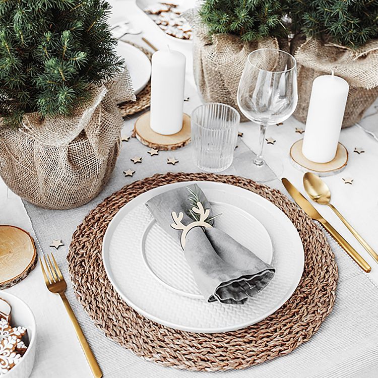 Serviettenringe Weihnachten Holz Tisch Deko Rentier 6 Stück Serviettenringe Weihnachten Holz Tisch Deko Rentier 6 Stück hellbraun Weihnachts-Deko Advent Weihnachtsfeier Serviettenhalter