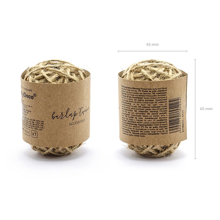 Jutekordel naturbraun Schnur aus Jute 10m Weihnachts-Deko Jutekordel naturbraun Schnur aus Jute 10m Weihnachts-Deko DIY Basteln Geschenk verpacken