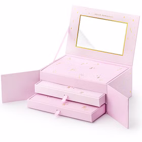 Adventskalender Mädchen Schmuck mit Schmuckkasten rosa Etui  24 Adventskalender-Fenster Geschenkidee Mädchen hochwertig Advent Weihnachten Geburtstag