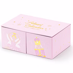 Adventskalender Mädchen Schmuck mit Schmuckkasten rosa Etui  24 Adventskalender-Fenster Geschenkidee Mädchen hochwertig Advent Weihnachten Geburtstag