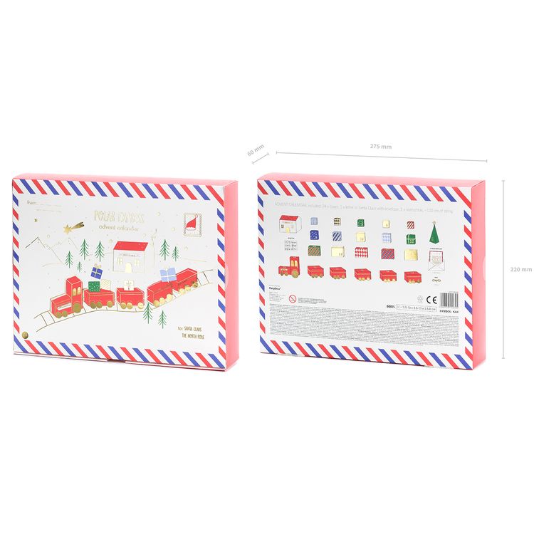 DIY Adventskalender Zug zum Basteln Weihnachtszug zum Befüllen DIY Adventskalender Zug zum Basteln Weihnachtszug 27-tlg. Bastel-Set 24 Schachteln, 50 cm Schnur, Brief an den Weihnachtsmann und Anleitung