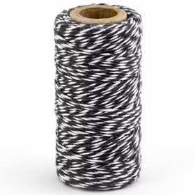DIY Baumwoll-Schnur zweifarbig 50m Deko-Band Paketschnur Baumwollfaden zum Basteln Weihnachten Geschenke einpacken Hochzeits-Deko Tisch-Deko