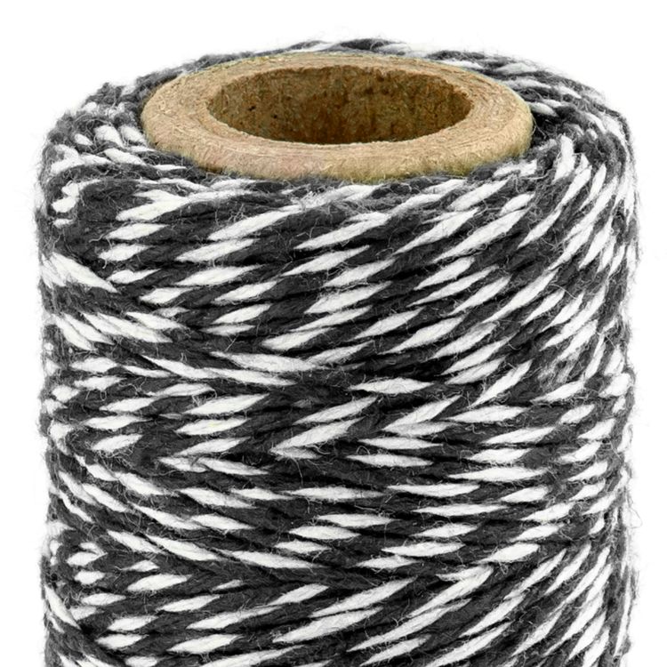 DIY Baumwoll-Schnur zweifarbig 50m Deko-Band Paketschnur DIY Baumwoll-Schnur zweifarbig 50m Deko-Band Paketschnur Baumwollfaden zum Basteln Weihnachten Geschenke einpacken Hochzeits-Deko Tisch-Deko