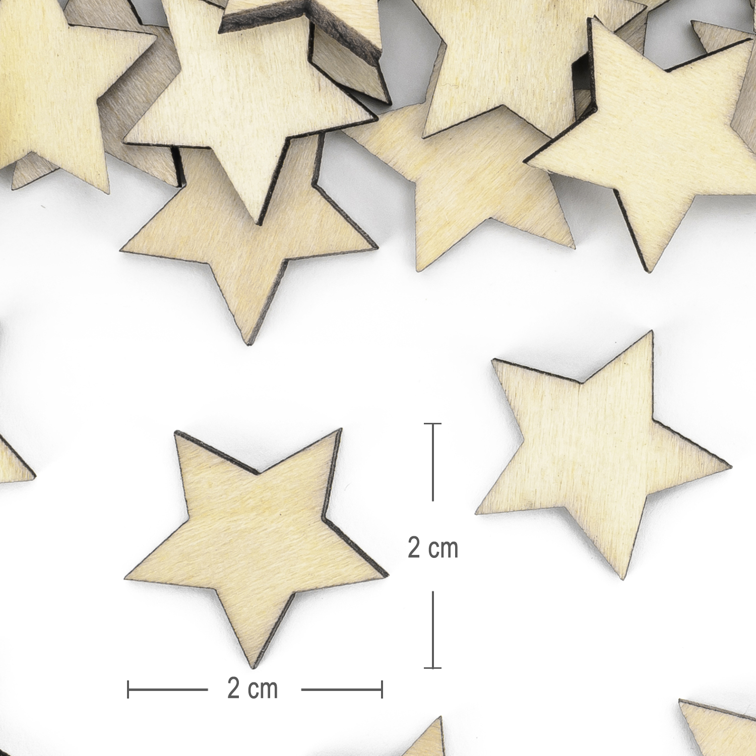 300 Holzsterne Weiß - Streudeko Für Weihnachten & Hochzeiten