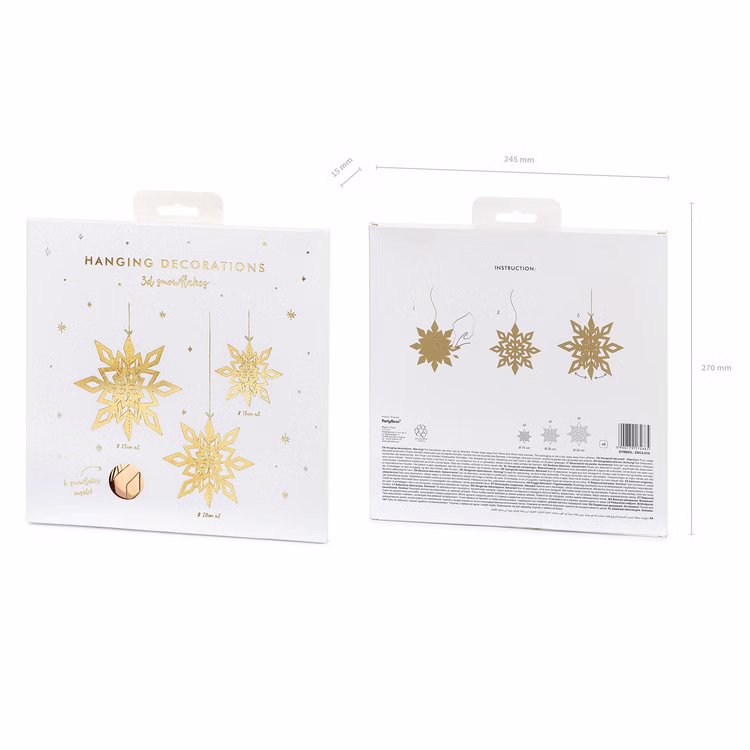 Tischdeko Aufhänger Papiersterne Schneeflocke Weihnachten Geburtstag Silvester 6 Stück Deko-Aufhänger Winter Tischdeko Aufhänger Papiersterne Schneeflocke Weihnachten Geburtstag Silvester 6 Stück Deko-Aufhänger Winter
