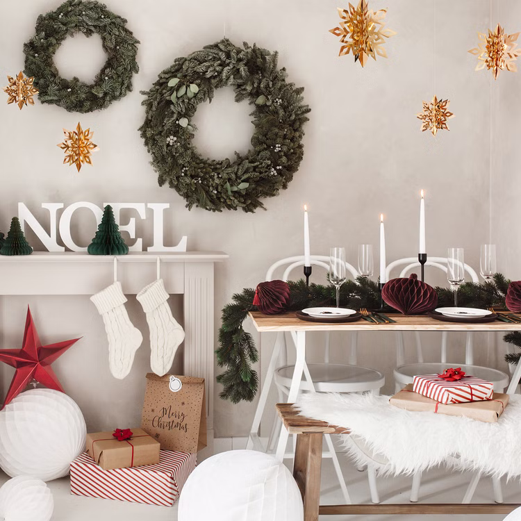 Tischdeko Aufhänger Papiersterne Schneeflocke Weihnachten Geburtstag Silvester 6 Stück Deko-Aufhänger Winter Tischdeko Aufhänger Papiersterne Schneeflocke Weihnachten Geburtstag Silvester 6 Stück Deko-Aufhänger Winter