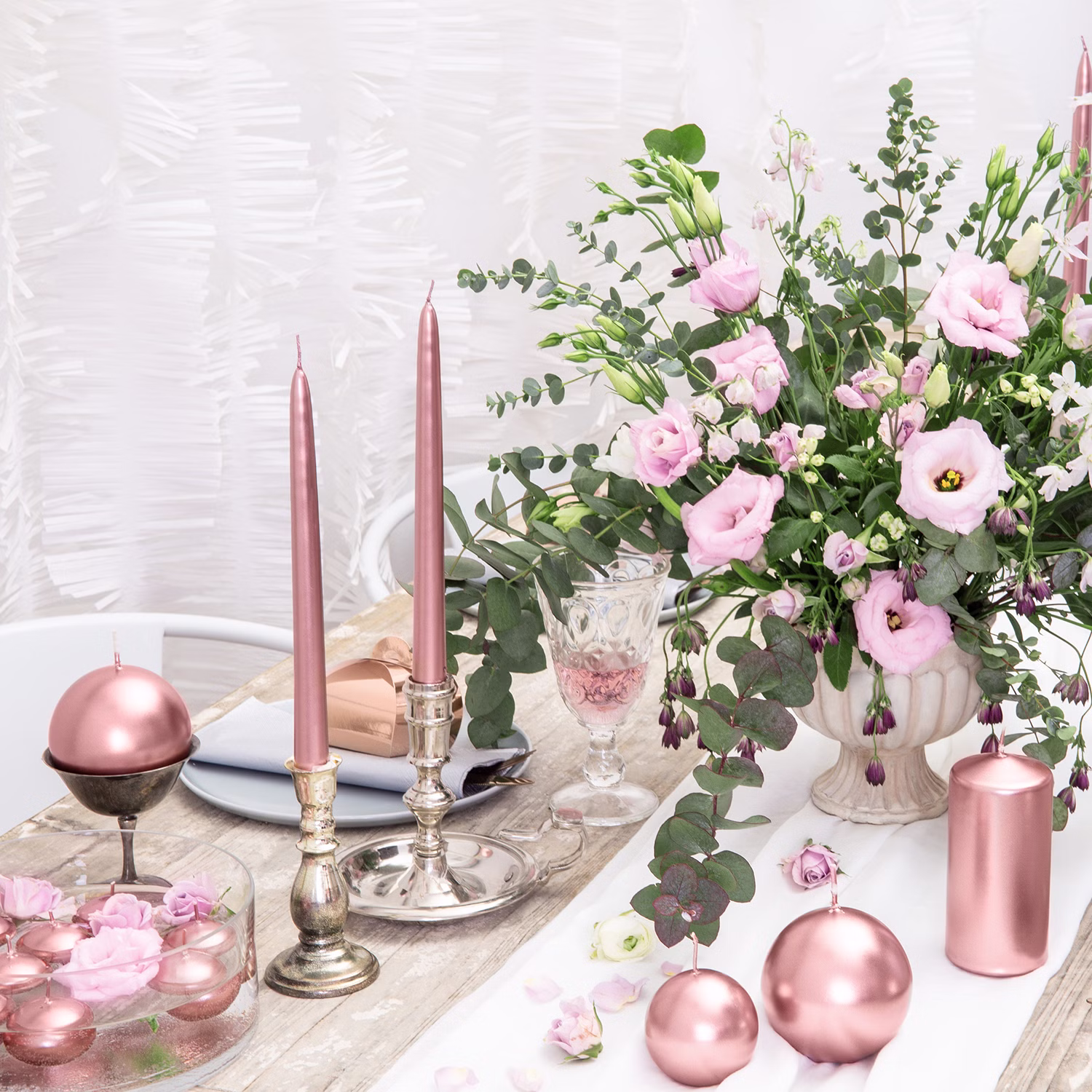 Runde Kerzen 10 Stück 6 cm Kugelkerzen Deko roséfarben goldfarben Hochzeit Weihnachten Geburtstag Tisch-Deko Runde Kerzen 10 Stück 6 cm Kugelkerzen Deko roséfarben goldfarben Hochzeit Weihnachten Geburtstag Tisch-Deko