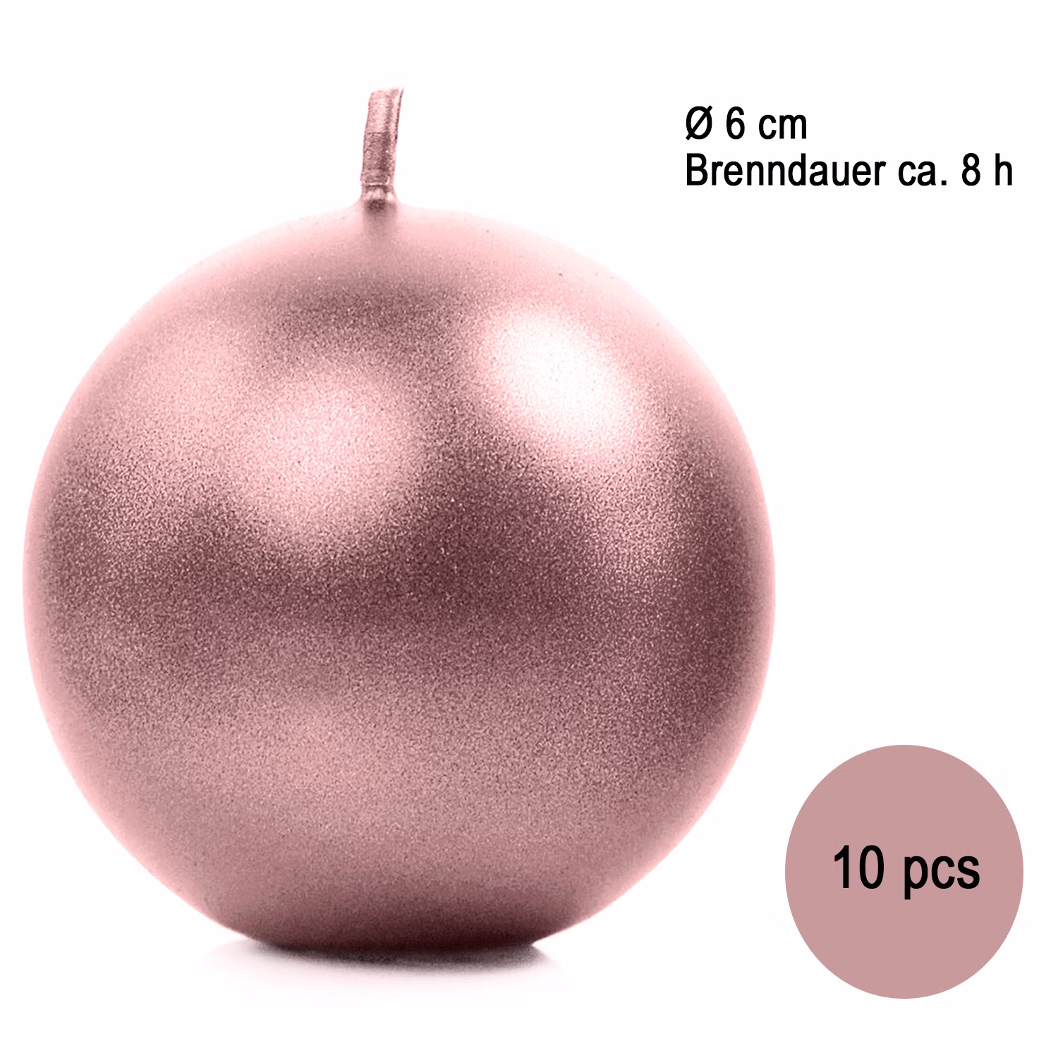 Runde Kerzen 10 Stück 6 cm Kugelkerzen Deko roséfarben goldfarben Hochzeit Weihnachten Geburtstag Tisch-Deko Runde Kerzen 10 Stück 6 cm Kugelkerzen Deko roséfarben goldfarben Hochzeit Weihnachten Geburtstag Tisch-Deko
