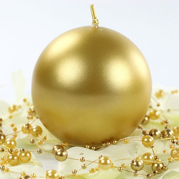 Runde Kerzen 10 Stück 6 cm Kugelkerzen Deko metallic rosé gold  Runde Kerzen 10 Stück 6 cm Kugelkerzen Deko roséfarben goldfarben Hochzeit Weihnachten Geburtstag Tisch-Deko