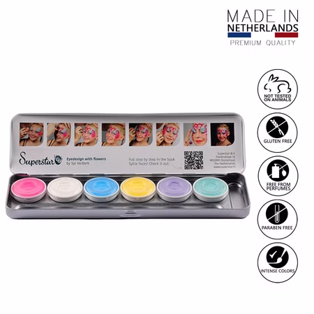 Gesichts- und Körperschminke 6 Pastellfarben Aqua Schminke Kostüm-Zubehör Make-Up Fasching Karneval Mottoparty Kinder-Geburtstag Gesichts- und Körperschminke 6 Pastellfarben Aqua Schminke Kostüm-Zubehör Make-Up Fasching Karneval Mottoparty Kinder-Geburtstag