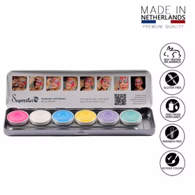 Gesichts- und Körperschminke 6 Pastellfarben Aqua Schminke Kostüm-Zubehör Make-Up Fasching Karneval Mottoparty Kinder-Geburtstag Gesichts- und Körperschminke 6 Pastellfarben Aqua Schminke Kostüm-Zubehör Make-Up Fasching Karneval Mottoparty Kinder-Geburtstag
