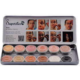 Gesichts- und Körperschminke 6 Pastellfarben Aqua Schminke Kostüm-Zubehör Make-Up Fasching Karneval Mottoparty Kinder-Geburtstag Gesichts- und Körperschminke 6 Pastellfarben Aqua Schminke Kostüm-Zubehör Make-Up Fasching Karneval Mottoparty Kinder-Geburtstag