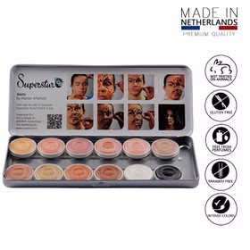 Gesichts- und Körperschminke 6 Pastellfarben Aqua Schminke Kostüm-Zubehör Make-Up Fasching Karneval Mottoparty Kinder-Geburtstag Gesichts- und Körperschminke 6 Pastellfarben Aqua Schminke Kostüm-Zubehör Make-Up Fasching Karneval Mottoparty Kinder-Geburtstag