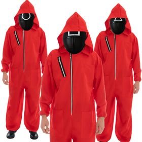 Tintenfisch-Spiel Korean Game Kostüm Anzug inkl. Maske (Auswahl)