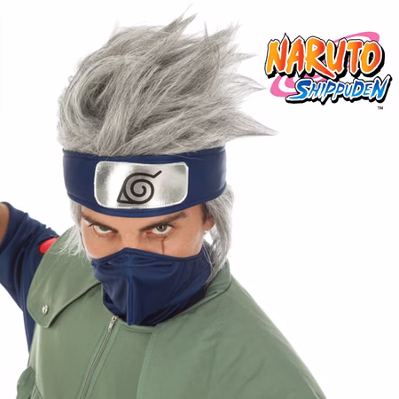 Kakashi Hatake Perücke Naruto für Erwachsene Onesize grau Kostüm-Zubehör Fasching Karneval Mottoparty Kakashi Hatake Perücke Naruto für Erwachsene Onesize grau Kostüm-Zubehör Fasching Karneval Mottoparty
