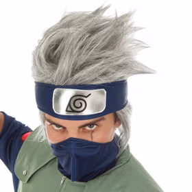 Kakashi Hatake Perücke Naruto für Erwachsene Onesize grau Kostüm-Zubehör Fasching Karneval Mottoparty