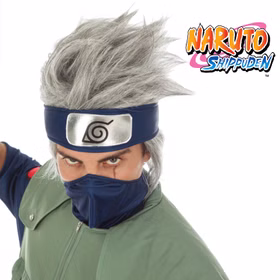Kakashi Hatake Perücke Naruto für Erwachsene Onesize grau Kostüm-Zubehör Fasching Karneval Mottoparty