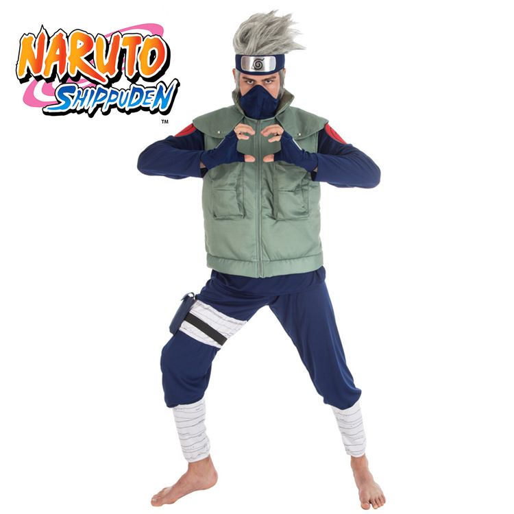 Kakashi Hatake Kostüm deluxe für Erwachsene Naruto inkl. Perücke Kakashi Hatake Kostüm deluxe für Erwachsene Naruto inkl. Perücke Gr. S-L Fasching Karneval Mottoparty Cosplay