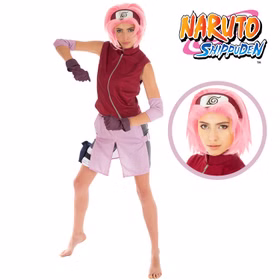 Sakura Haruno Kostüm deluxe Naruto für Damen inkl. Perücke Gr. XS-L rosa Fasching Karneval Mottoparty Manga Anime Paarkostüm Sakura Haruno Kostüm deluxe Naruto für Damen inkl. Perücke Gr. XS-L rosa Fasching Karneval Mottoparty Manga Anime Paarkostüm