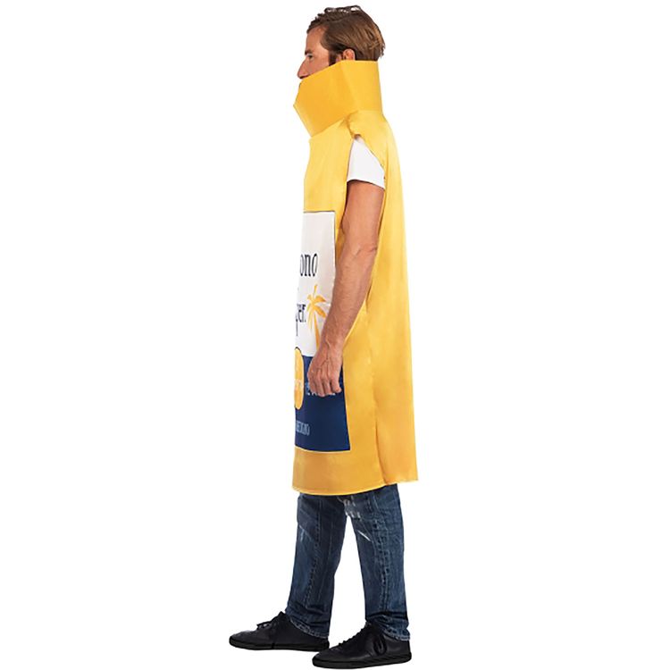 Corona Bier Kostüm für Erwachsene Onesize gelb Fasching Karneval JGA Mottoparty Unisex für Damen und Herren