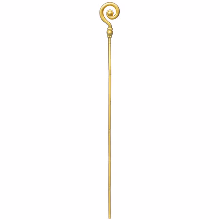 Bischofsstab gold Nikolausstab 1,90m zum Zusammenstecken Kostüm-Zubehör Weihnachtsmann Accessoire Bischofsstab gold Nikolausstab 1,90m zum Zusammenstecken Kostüm-Zubehör Weihnachtsmann Accessoire