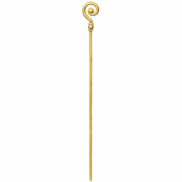 Bischofsstab gold Nikolausstab 1,90m zum Zusammenstecken Kostüm-Zubehör Weihnachtsmann Accessoire Bischofsstab gold Nikolausstab 1,90m zum Zusammenstecken Kostüm-Zubehör Weihnachtsmann Accessoire