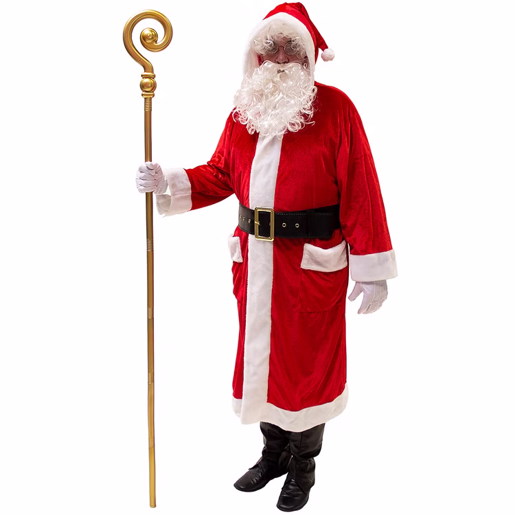Bischofsstab gold Nikolausstab 1,90m zum Zusammenstecken Kostüm-Zubehör Weihnachtsmann Accessoire Bischofsstab gold Nikolausstab 1,90m zum Zusammenstecken Kostüm-Zubehör Weihnachtsmann Accessoire