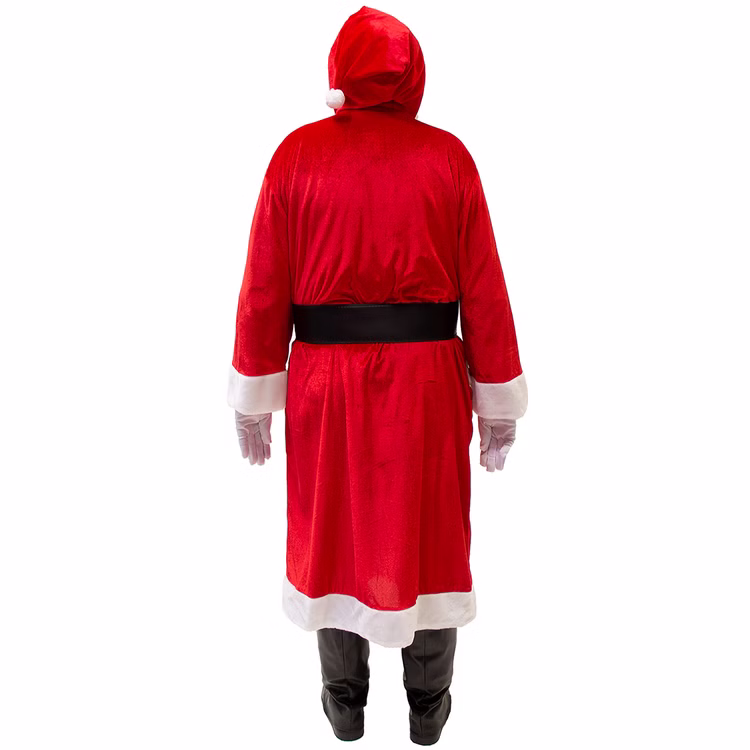 Weihnachtsmann Kostüm inkl. Zubehör Gr. 52-58 7-tlg.-Set Plüsch-Weihnachtsmann-Mantel mit Bart Gürtel Handschuhe Gamaschen und Brille Weihnachtsmann Kostüm inkl. Zubehör Gr. 52-58 7-tlg.-Set Plüsch-Weihnachtsmann-Mantel mit Bart Gürtel Handschuhe Gamaschen und Brille