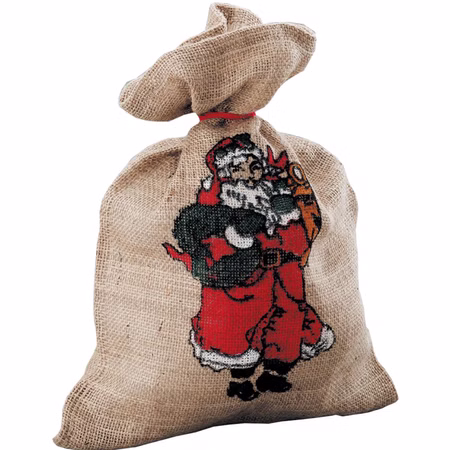 Weihnachtsmannsack aus Jute 35 x 50 cm bedruckt mit Weihnachtsmann-Motiv Geschenkesack Nikolaussack Zubehör SALE Weihnachten Heiligabend Bescherung Weihnachtsmannsack aus Jute 35 x 50 cm bedruckt mit Weihnachtsmann-Motiv Geschenkesack Nikolaussack Zubehör SALE Weihnachten Heiligabend Bescherung