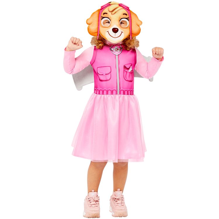 Paw Patrol Kostüm Skye für Kinder 3-6 Jahre Kleid rosa Fasching Karneval Mottoparty Kindergeburtstag Filmheld Superheld Hundekostüm Tierkostüm