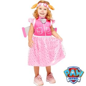 Paw Patrol Deluxe Kostüm Skye für Kinder 3-6 Jahre Hund Mädchen Kleid rosa Fasching Karneval Mottoparty Kindergeburtstag Hundekostüm Tierkostüm 