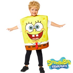 Spongebob Schwammkopf Kostüm für Kinder 3-12 Jahre gelb Fasching Karneval Mottoparty Kindergeburtstag Sponge Squarepants Meerestier Lizenzkostüm