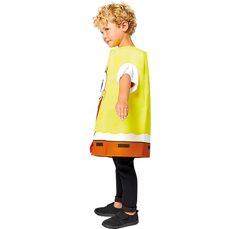 Spongebob Schwammkopf Kostüm für Kinder 3-12 Jahre gelb Fasching Karneval Mottoparty Kindergeburtstag Sponge Squarepants Meerestier Lizenzkostüm