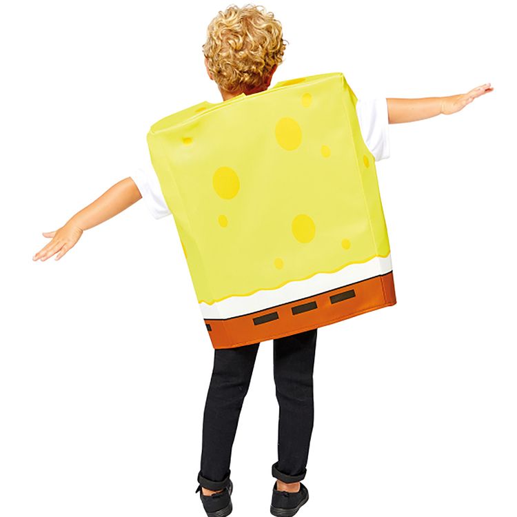 Spongebob Schwammkopf Kostüm für Kinder 3-12 Jahre gelb Fasching Karneval Mottoparty Kindergeburtstag Sponge Squarepants Meerestier Lizenzkostüm